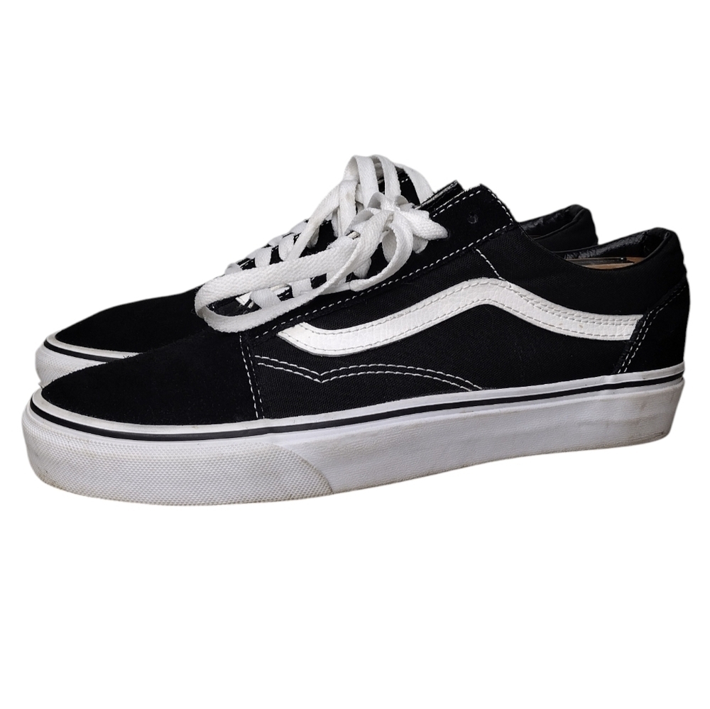 Vans Old Skool Black White Unisex Classic Low-Top Sneakers Shoes Sz 7.5
